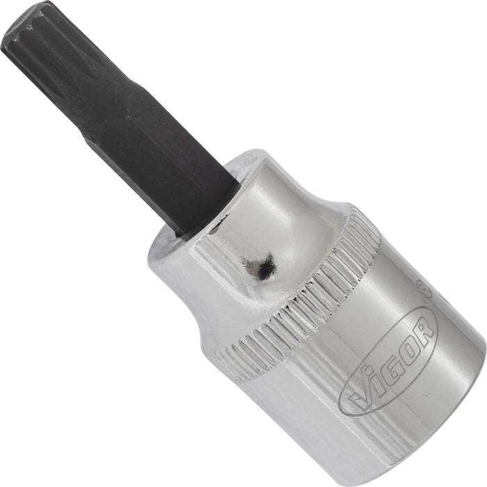 Vigor 3/8in Drive Socket Bit for Screws with Internal Serration (XZN) V6107 M6