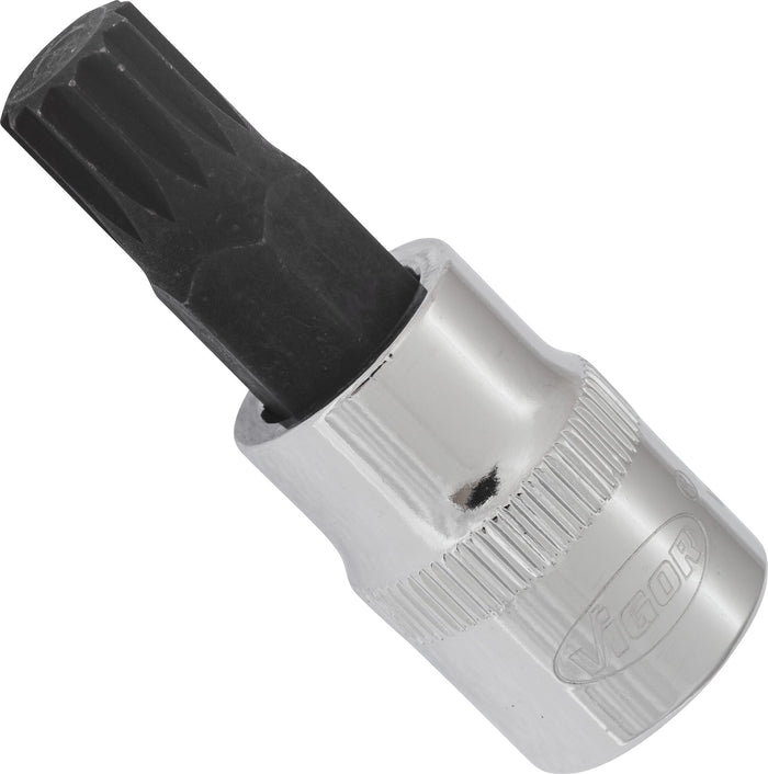 Vigor 3/8in Drive Socket Bit for Screws with Internal Serration (XZN) V6110 M10