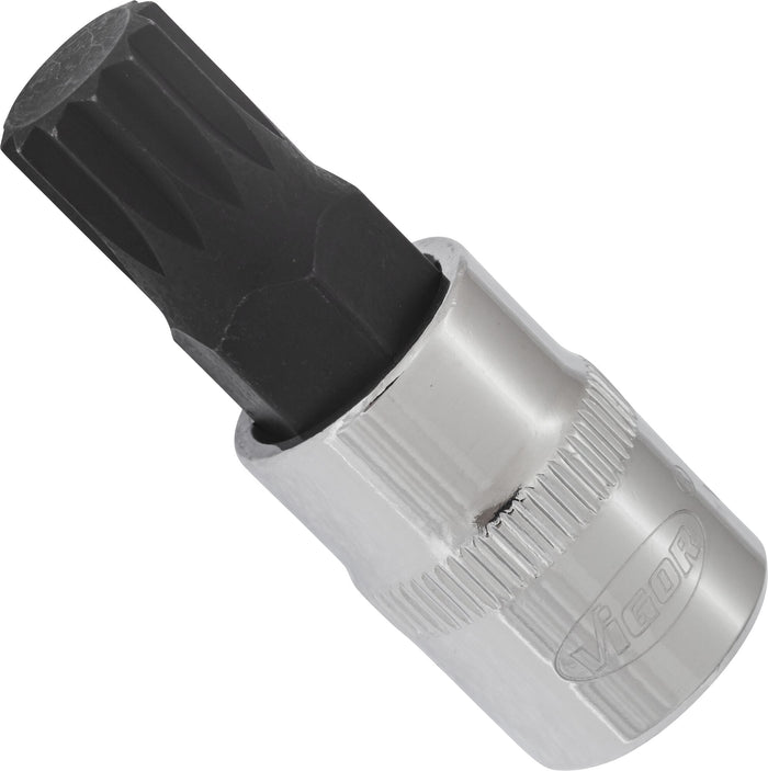 Vigor 3/8in Drive Socket Bit for Screws with Internal Serration (XZN) V6111 M12