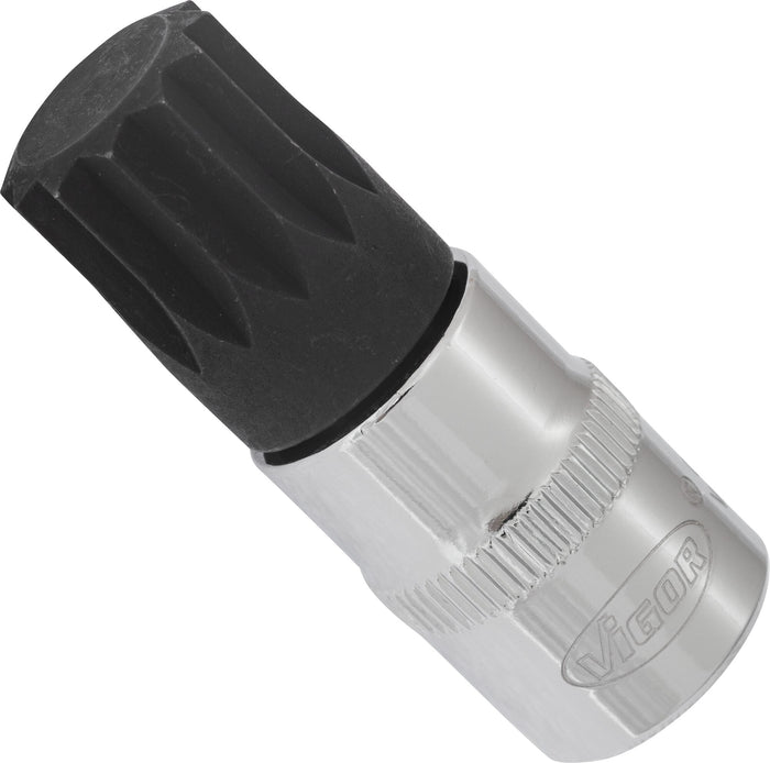Vigor 3/8in Drive Socket Bit for Screws with Internal Serration (XZN) V6113 M16