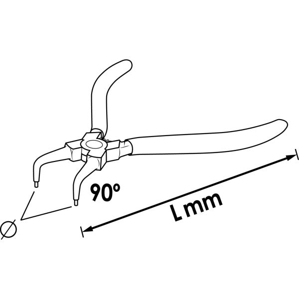Vigor Circlip Pliers V6510D-19 180mm