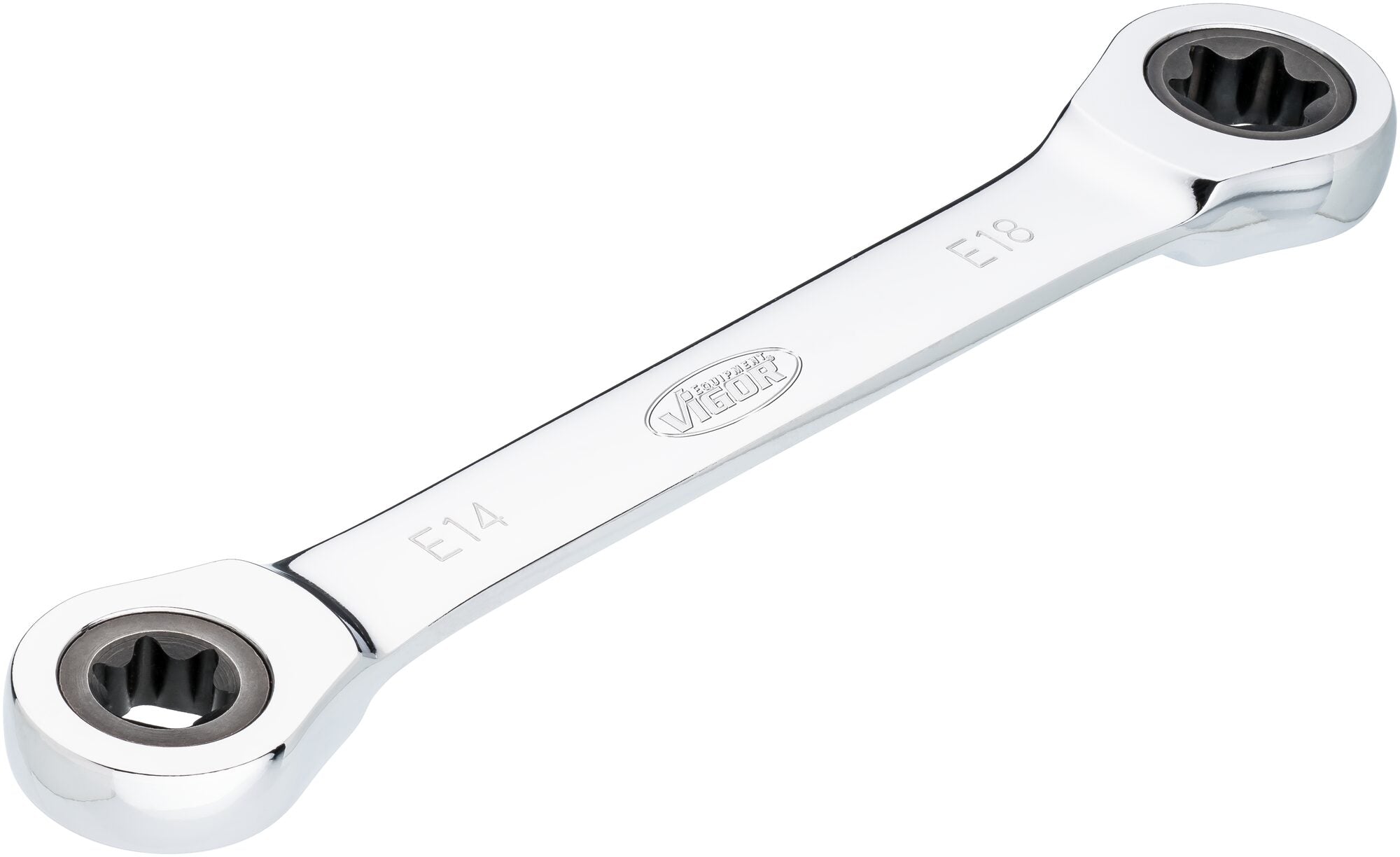 Vigor Double Ratcheting BoxEnd Wrench V661114X18 E Profile E14 / E18