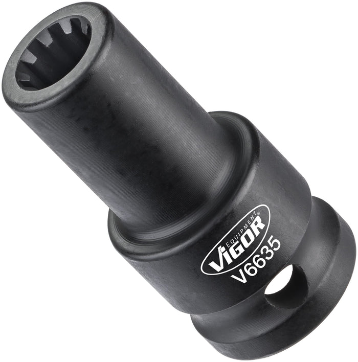 Vigor 1/2in Drive Socket V6635 Groove Profile 11.5mm