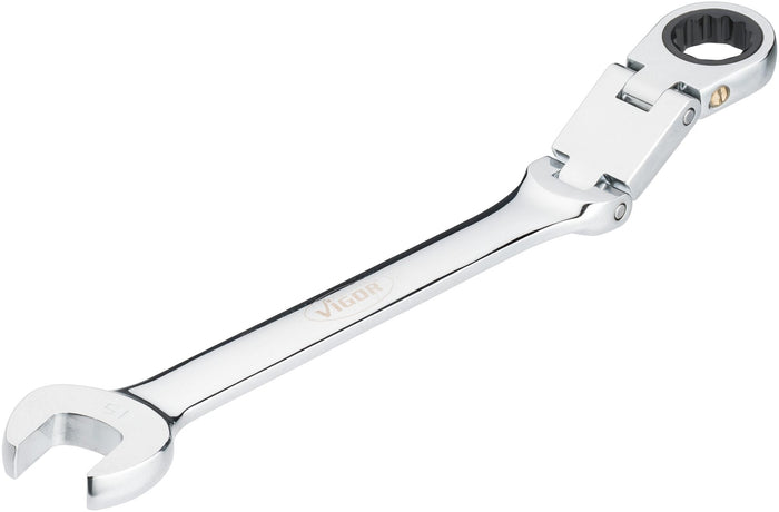 Vigor 15mm 12 Point Double Joint Ratcheting Combination Wrench V6752-15