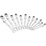 Vigor 12 Point Double Joint Ratcheting Combination Wrench Set V6752/12, 12 Piece