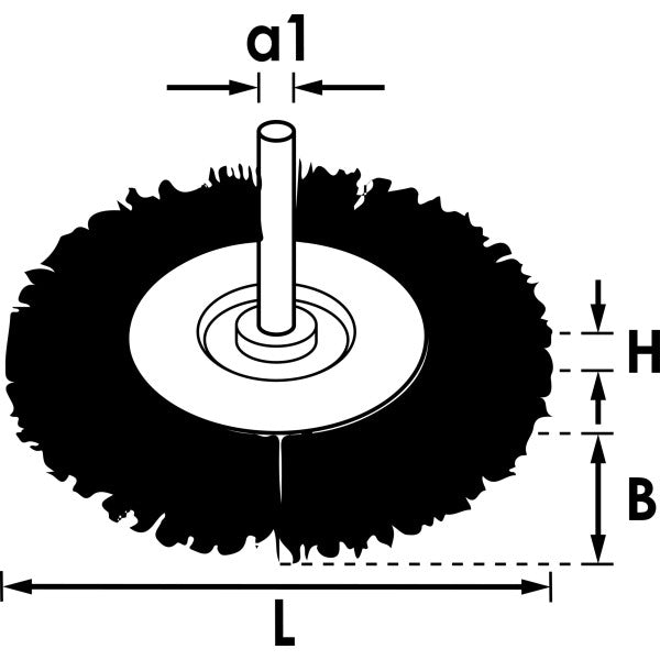 Vigor Wheel Brush 100mm Coarse V6803-100