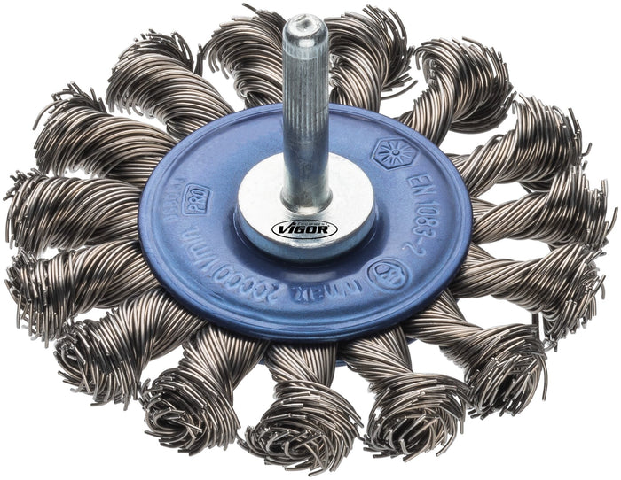 Vigor Wheel Brush Knotted Wire 75mm V6806