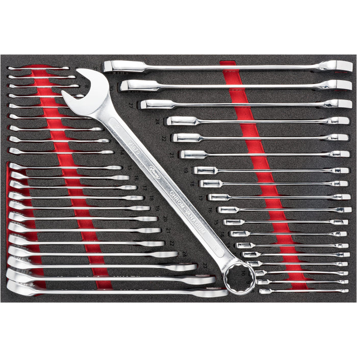 Vigor V4481-XXL/929 Tool Trolley Series XXL Stainless Steel Worktop with Tool Assortment, 929 Piece