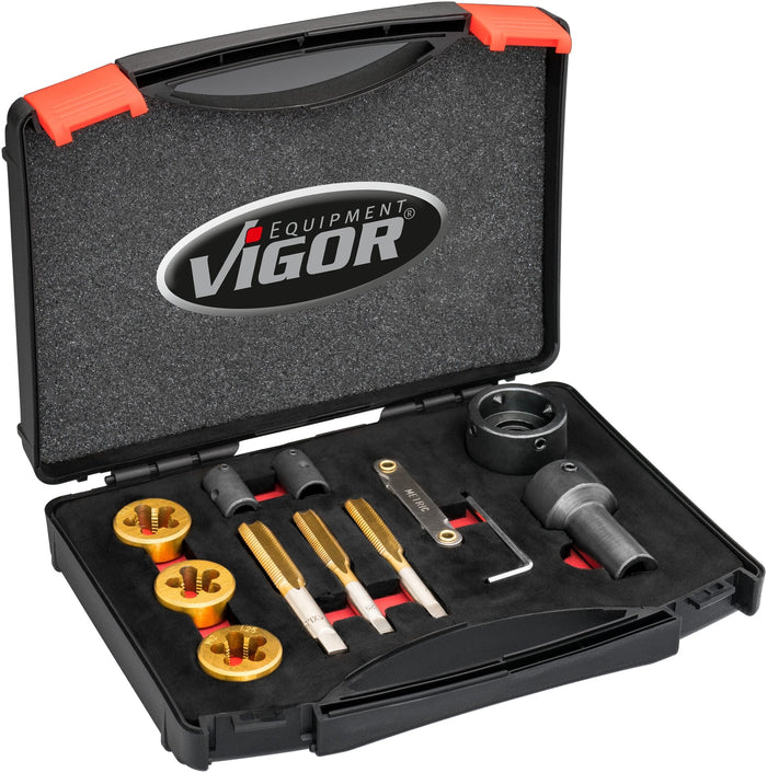 Vigor 13 Piece Tap & Die Set for Wheel Bolts & Wheel Nuts V7181