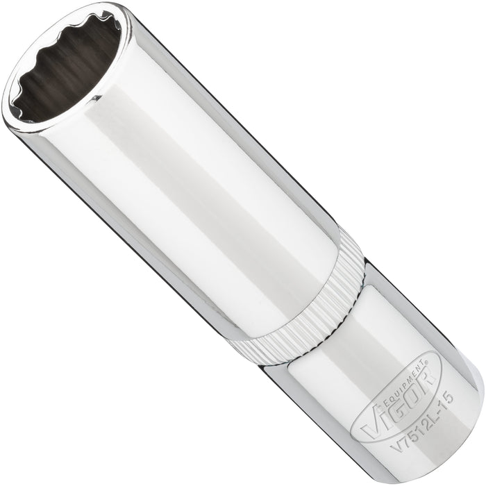 Vigor 1/2in Drive 15mm 12 Point Socket V7512L-15