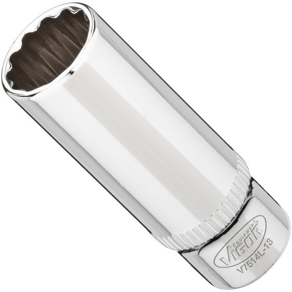 Vigor 1/4in Drive 13mm 12 Point Socket Long V7514L13 For Sale Online