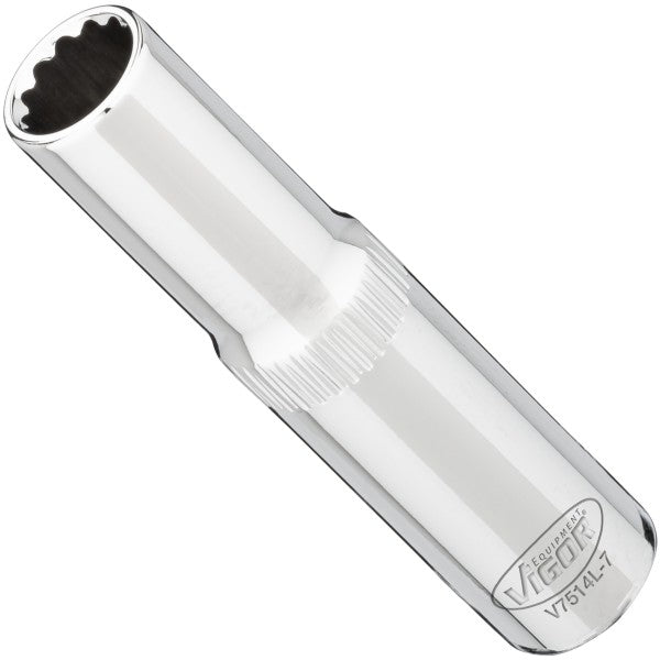 Vigor 1/4in Drive 7mm 12 Point Socket Long V7514L-7