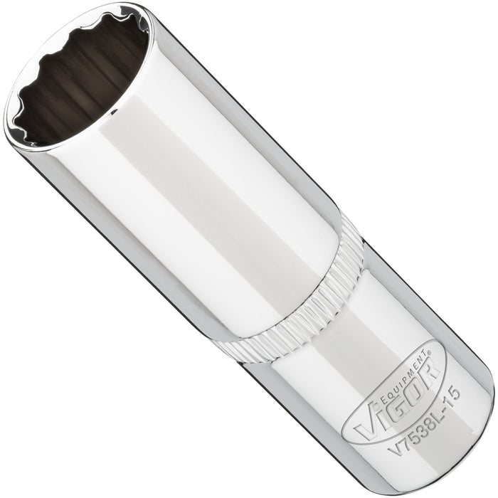 Vigor 3/8in Drive 15mm 12 Point Socket V7538L-15