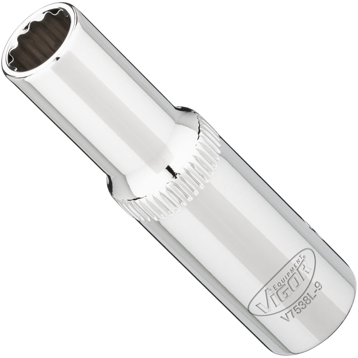 Vigor 3/8in Drive 9mm 12 Point Socket V7538L-9
