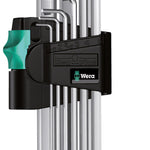 Wera 950/9 9 Piece Hex-Plus 1 SB L-Key Set Metric Chrome-Plated 073391