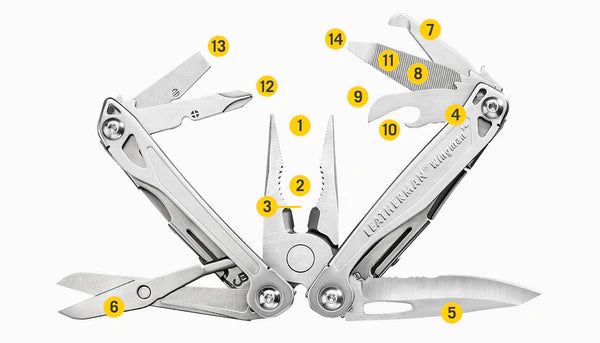 Leatherman 14 Tool Wingman with Nylon Button Sheath Box
