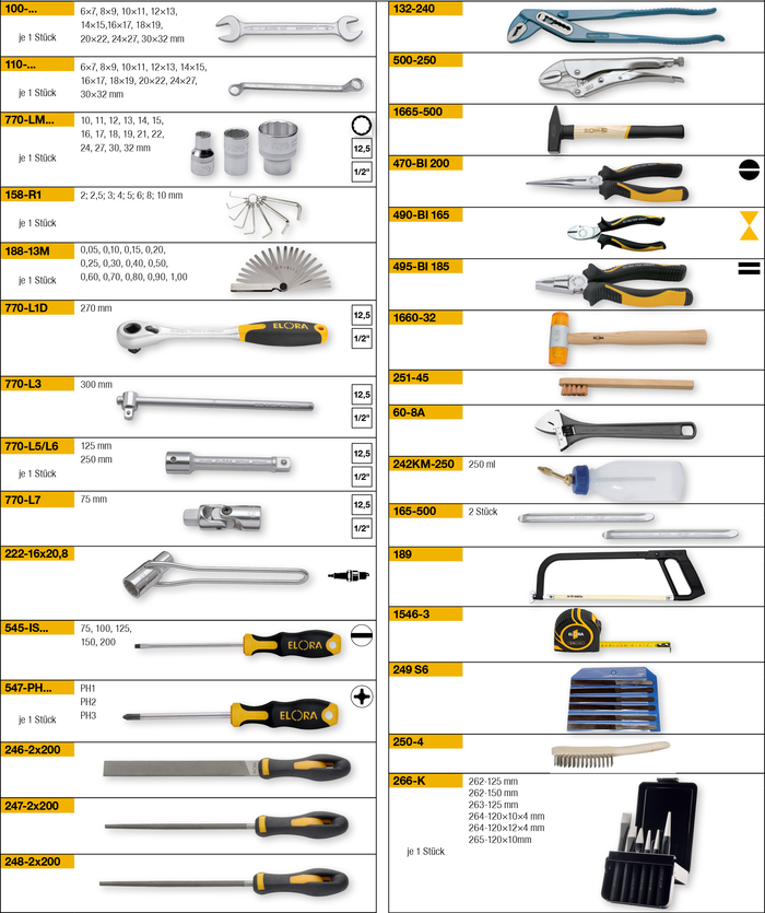 Elora Tool Assortment 90 Pce WS-2M