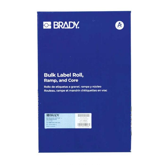 Brady BM-15-390 Durasleeve Wire Marking Inserts Bulk Box B-390 White Roll of 3000