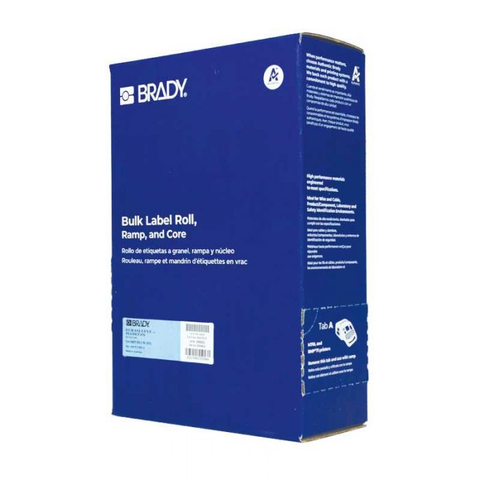 Brady BM-15-390 Durasleeve Wire Marking Inserts Bulk Box B-390 White Roll of 3000