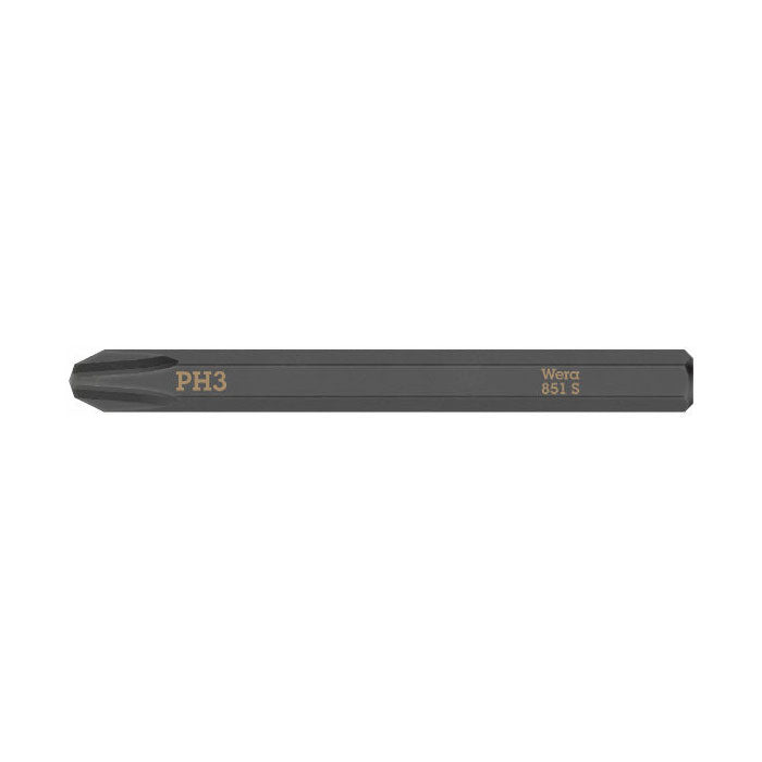 Wera 851 S Phillips Bit for Impact Screwdriver PH3 x 70 mm
