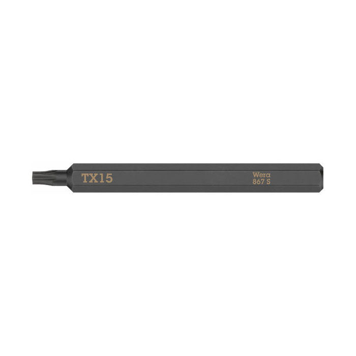 Wera 867 S Torx Bit for Impact Screwdriver TX15 x 70 mm