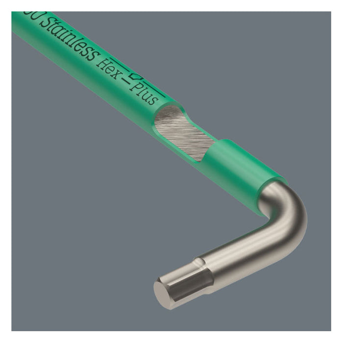 Wera 3950/9 Hex-Plus Multicolour SAE Stainless 1 L-Key 9 Pce Set 022860