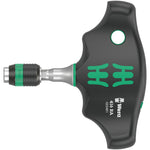 Wera 416 RA T-Handle Bitholding Screwdriver with Ratchet Function & Rapidaptor Quick-Release Chuck