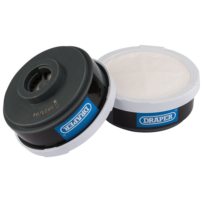 Draper Tools Spare A1P2 Filters (2) for Combined Vapour and Dust ...