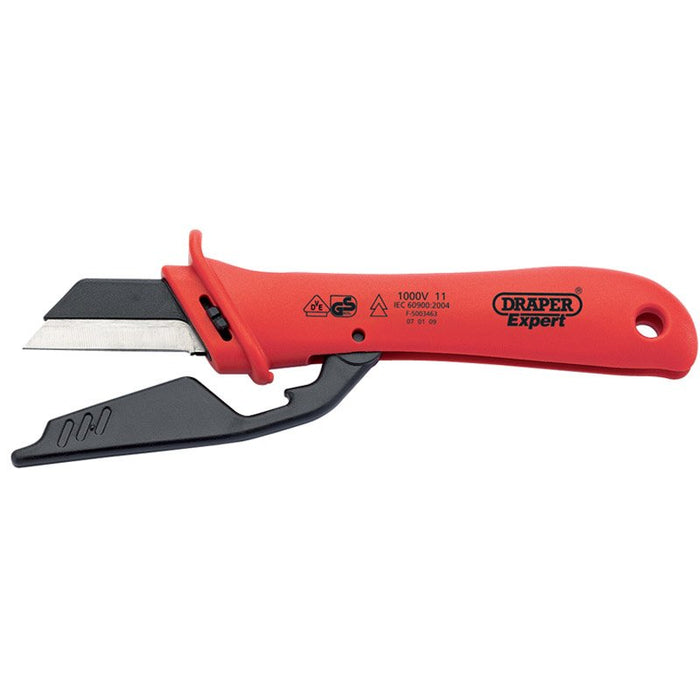 Draper Tools Expert 180mm VDE Approved Fully Insulated Cable Knife