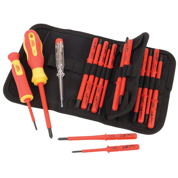Draper Tools Ergo Plus® VDE Screwdriver Set with Interchangeable Blades (18 Piece)