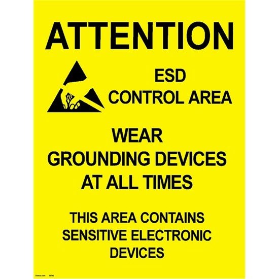 Desco 06742 Area Warning Poster, 432mm x 559mm, 5/PK