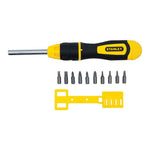 Stanley 10Pc Screwdriver Set Multibit Ratcheting