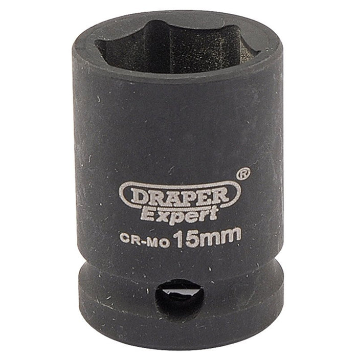 Draper Tools Expert 15mm 3/8 Square Drive Hi-Torq® 6 Point Impact Socket