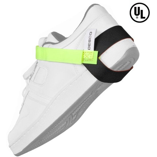 Desco 07599 Heel Grounder with Lime Green Strap, 1 Megohm Resistor