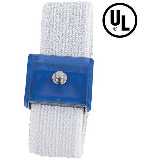 Desco 09105 Jewel Elastic Adjustable Wrist Band, Sapphire, 4mm