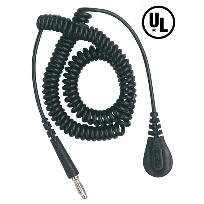 Desco 09480 Coil Cord, 1.8m, Black, 4mm