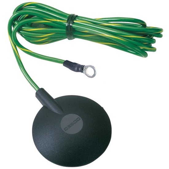 Desco 09814 Mat Ground Cord with 10mm Stud, 4.6m, No Resistor