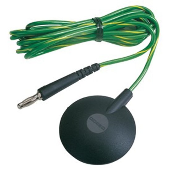 Desco 09816 Floor Ground Cord with 10mm Stud, 1.8m, Banana Plug, No Resistor