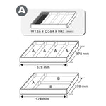 Toptul 4pc 75° Offset Double Ring Spanner Set, Metric (Modular Insert Tray System)