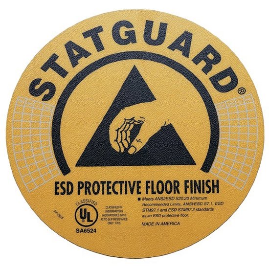 Desco 10500 StatguardÂ® Floor Label, 8 In. Diameter, 10/Pack