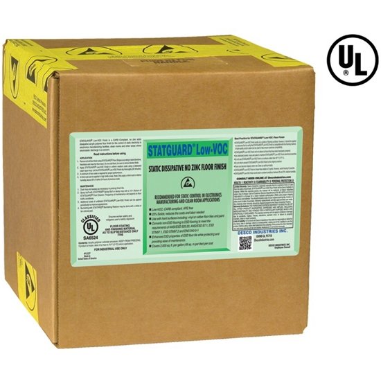 Desco 10550 StatguardÂ® Dissipative Low VOC Floor Finish, 10L Box