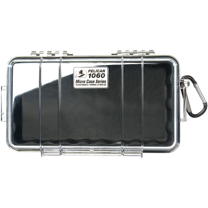 Pelican # 1060 Micro Case - Clear With Black (251 x 142 x 67mm)