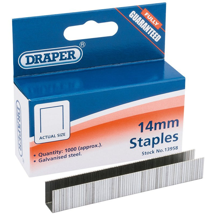 Draper Tools 1000 x 14mm Heavy Duty Staples