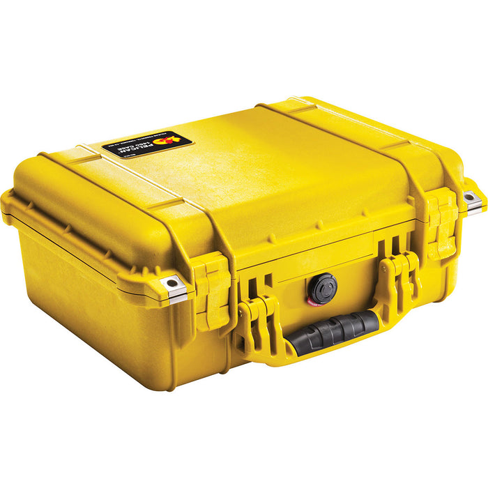 Pelican # 1450 Protector Case - Yellow - With Foam (418 x 330 x 173mm)