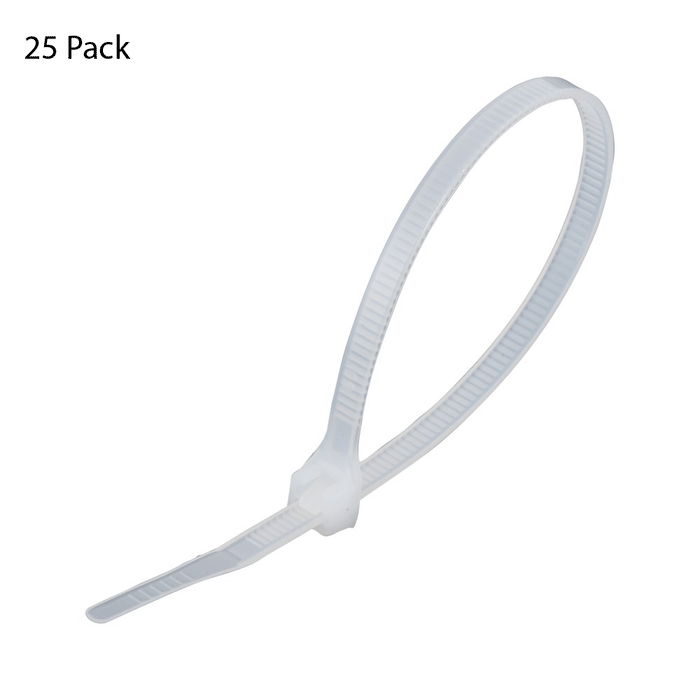 Kincrome Natural Cable Tie Pack 300 x 4.8mm 25 Piece