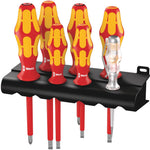 Wera 160 I/165 I/7 VDE Screwdriver Set Voltage Tester And Rack 7 Pce 006148