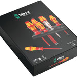Wera 160 I/165 I/7 VDE Screwdriver Set Voltage Tester And Rack 7 Pce 006148