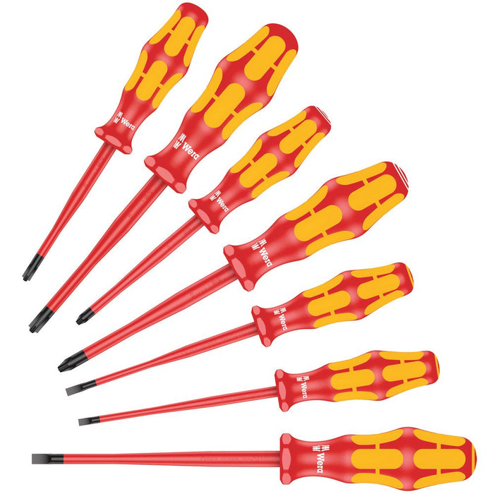 Wera 160 Kraftform Plus Series 100 Screwdriver Set Reduced Blade Diameter 7 Pce 135961