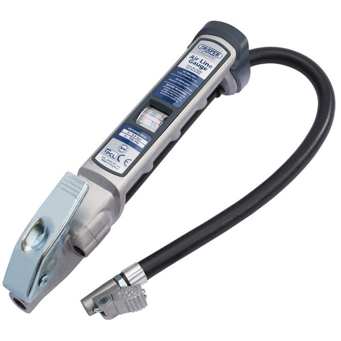 Draper Tools Professional Air Line Inflator with Lock-On Connector