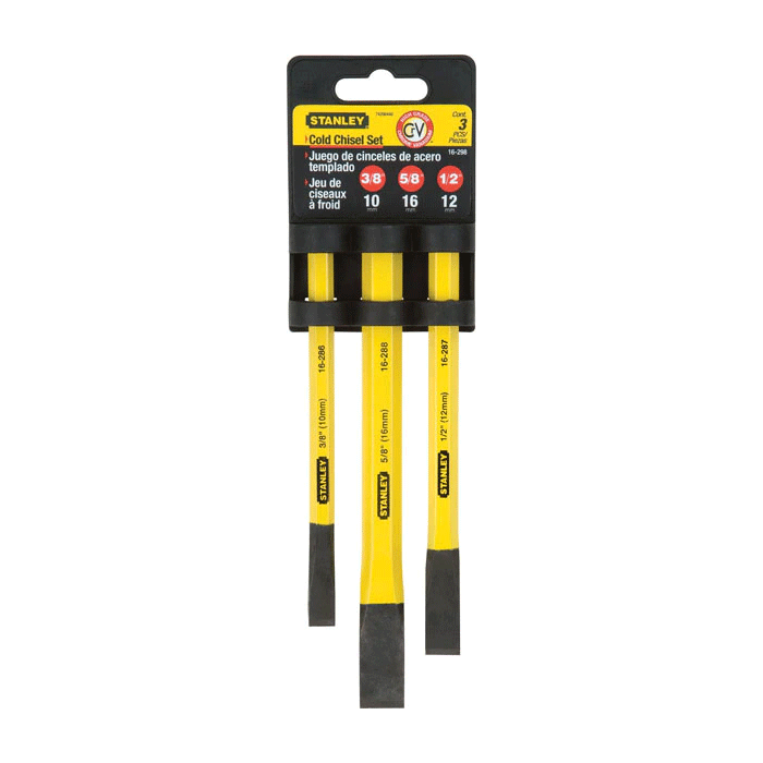Stanley Cold Chisel Set, 3 Pce